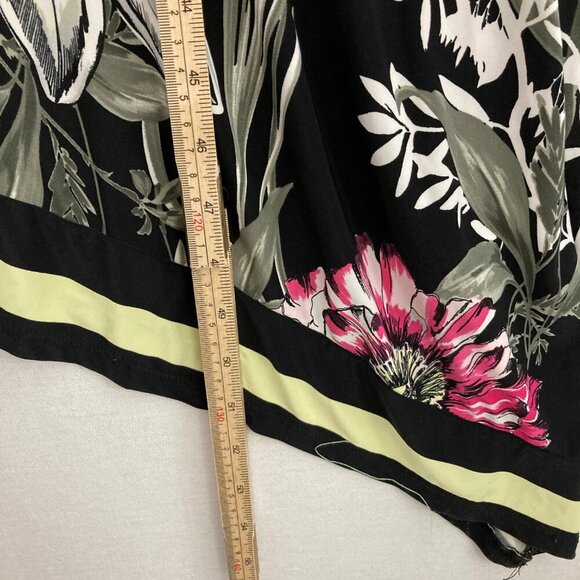 INC International Concepts Floral Wrap Stretch Knit Asymmetric Hem Midi Dress 2X - Picture 4 of 11